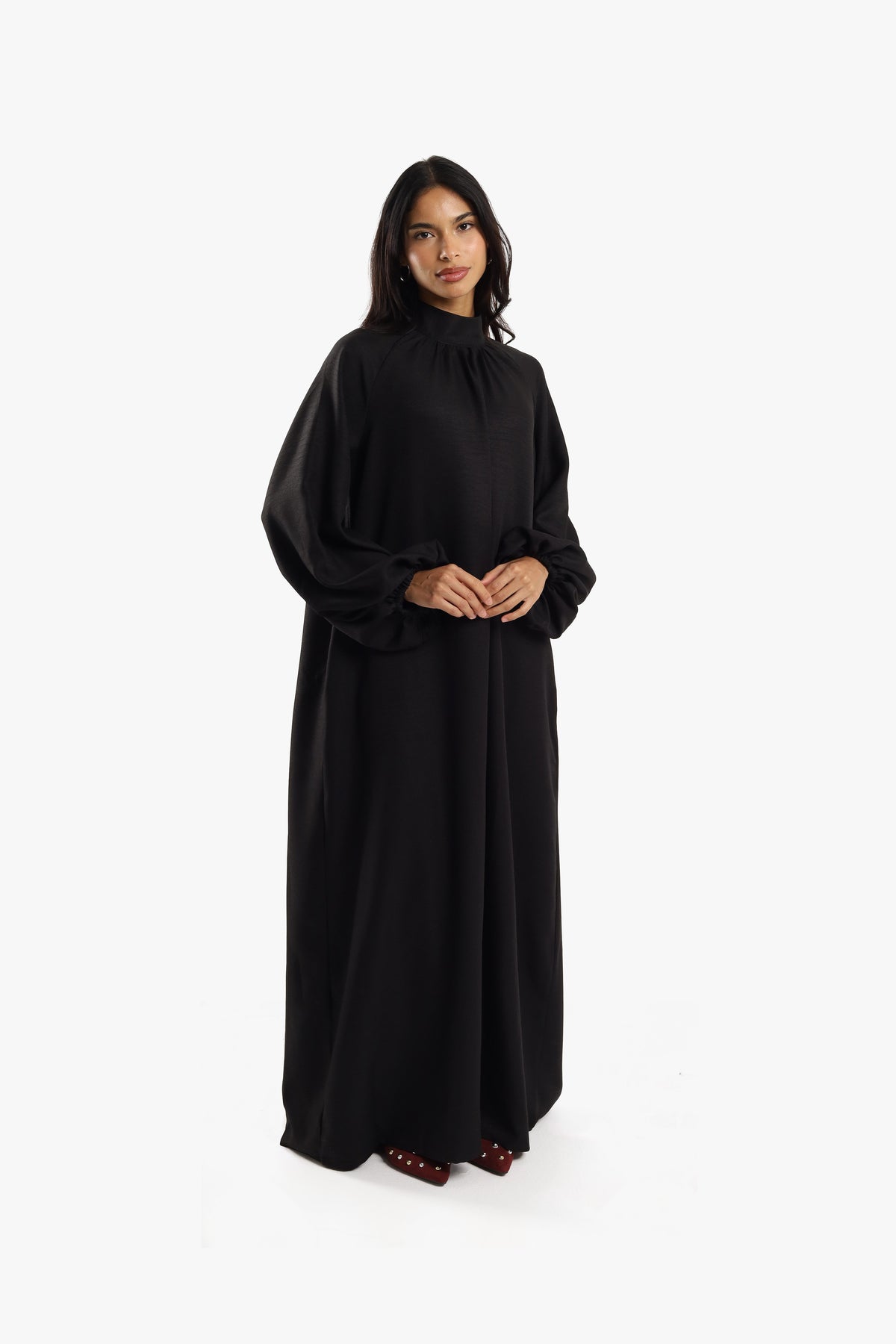 Black Bishop Sleeve Abaya