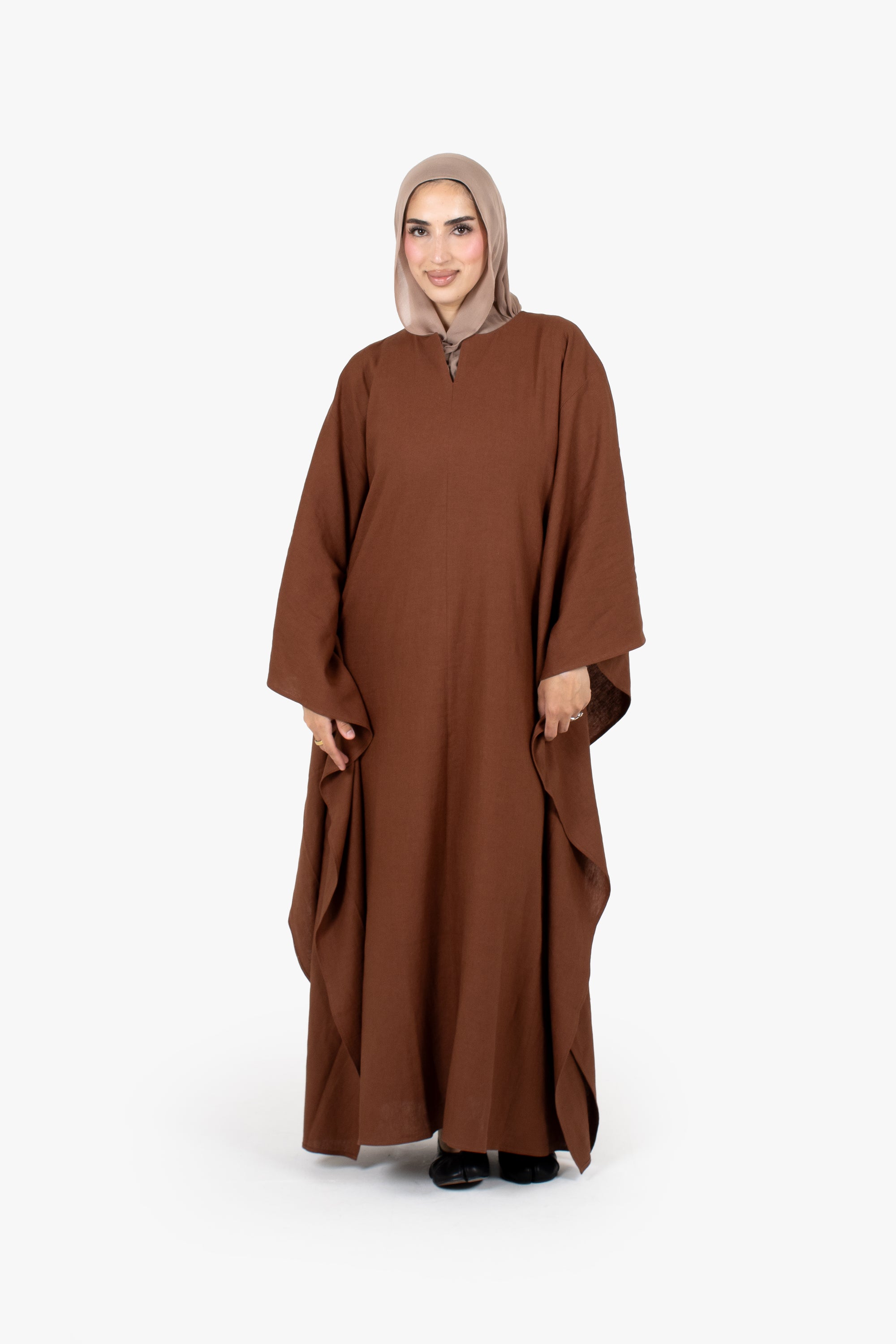 Hazelnut Linen Cotton Kaftan