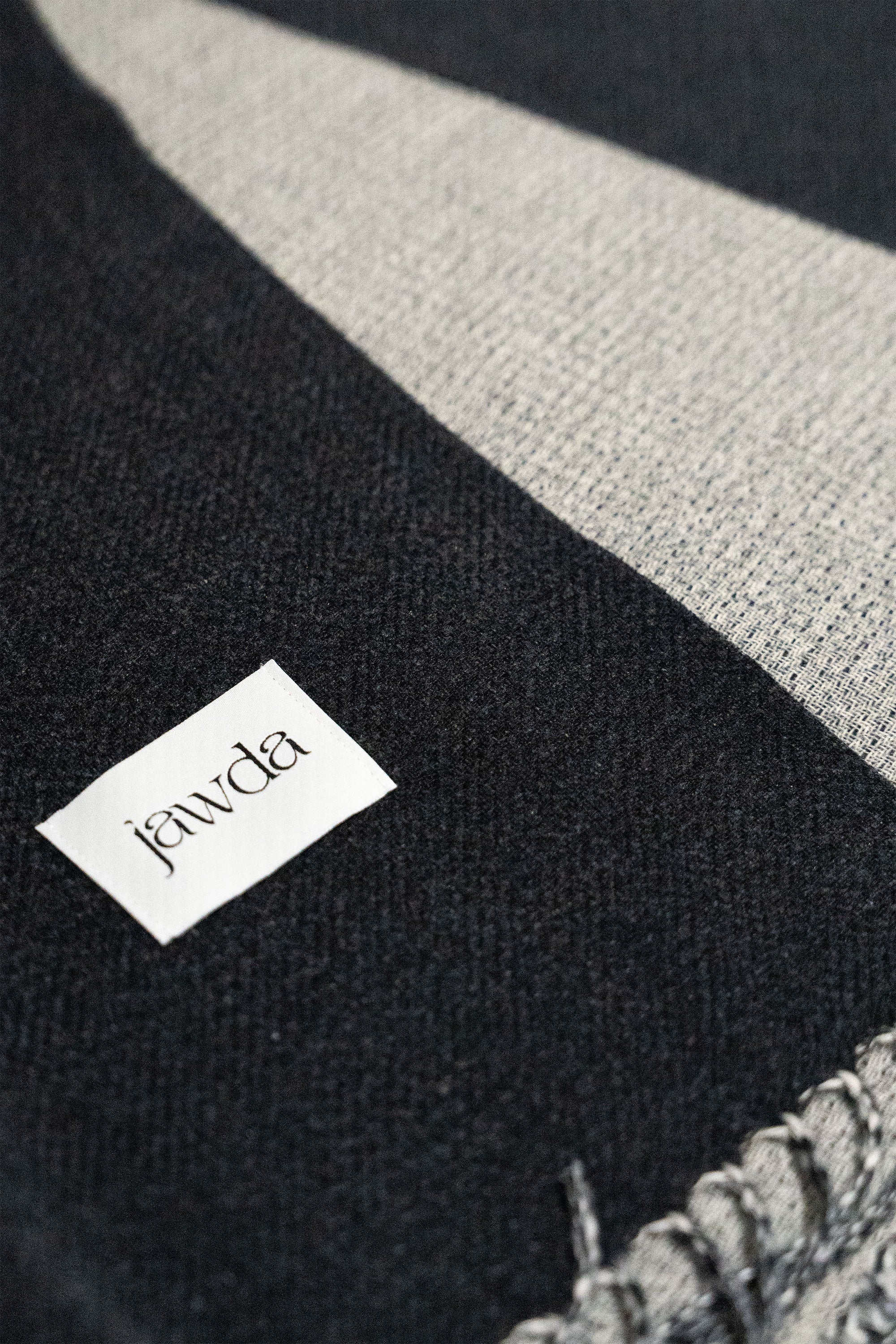 Black Double-Tone Winter Scarf