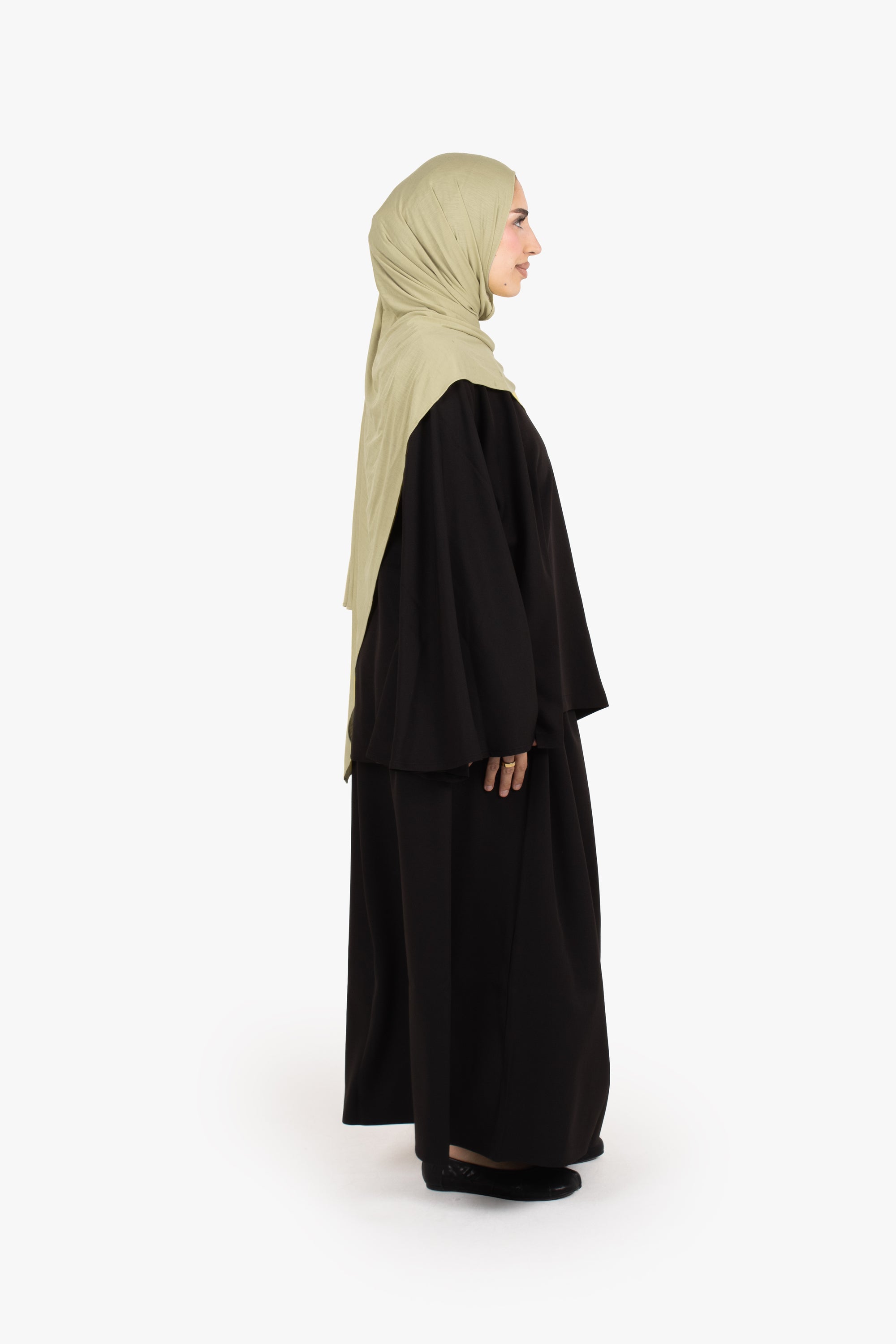 Black Powder Touch Crepe Elasticated Skirt