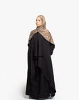 Black Waterfall Two-Piece Abaya