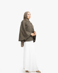 Olive Textured Umbrella Sleeve Top