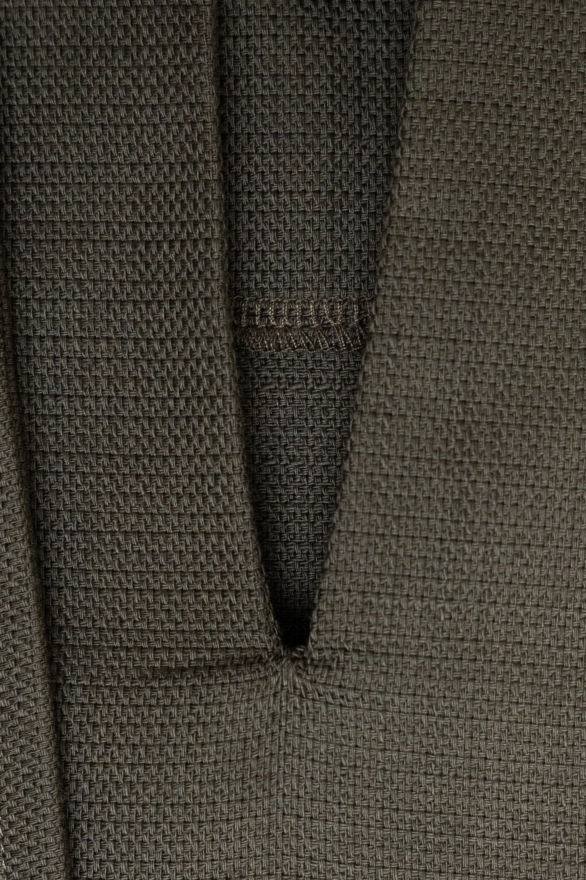 Khaki Cotton Split Neck Top