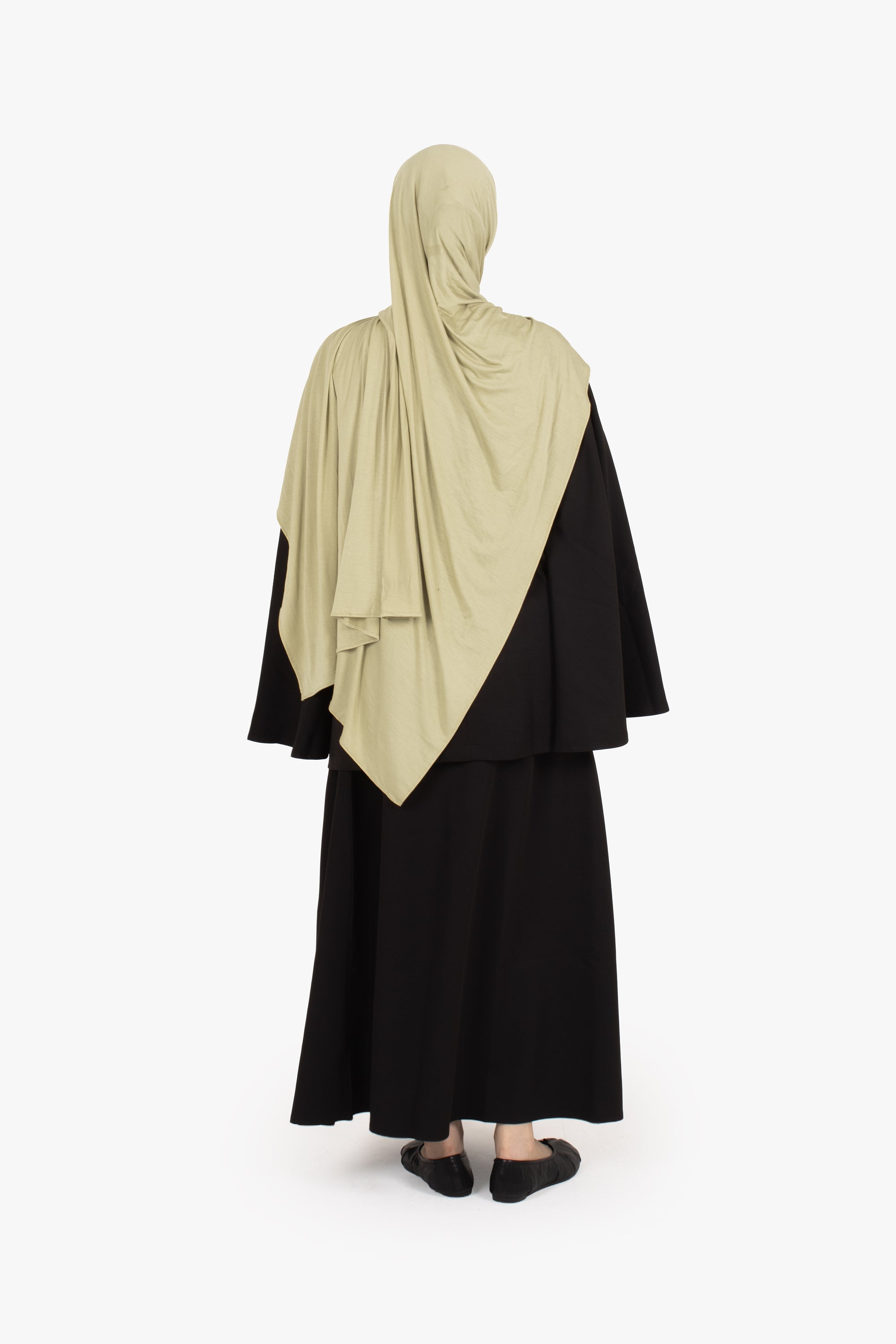 Black Powder Touch Crepe Elasticated Skirt