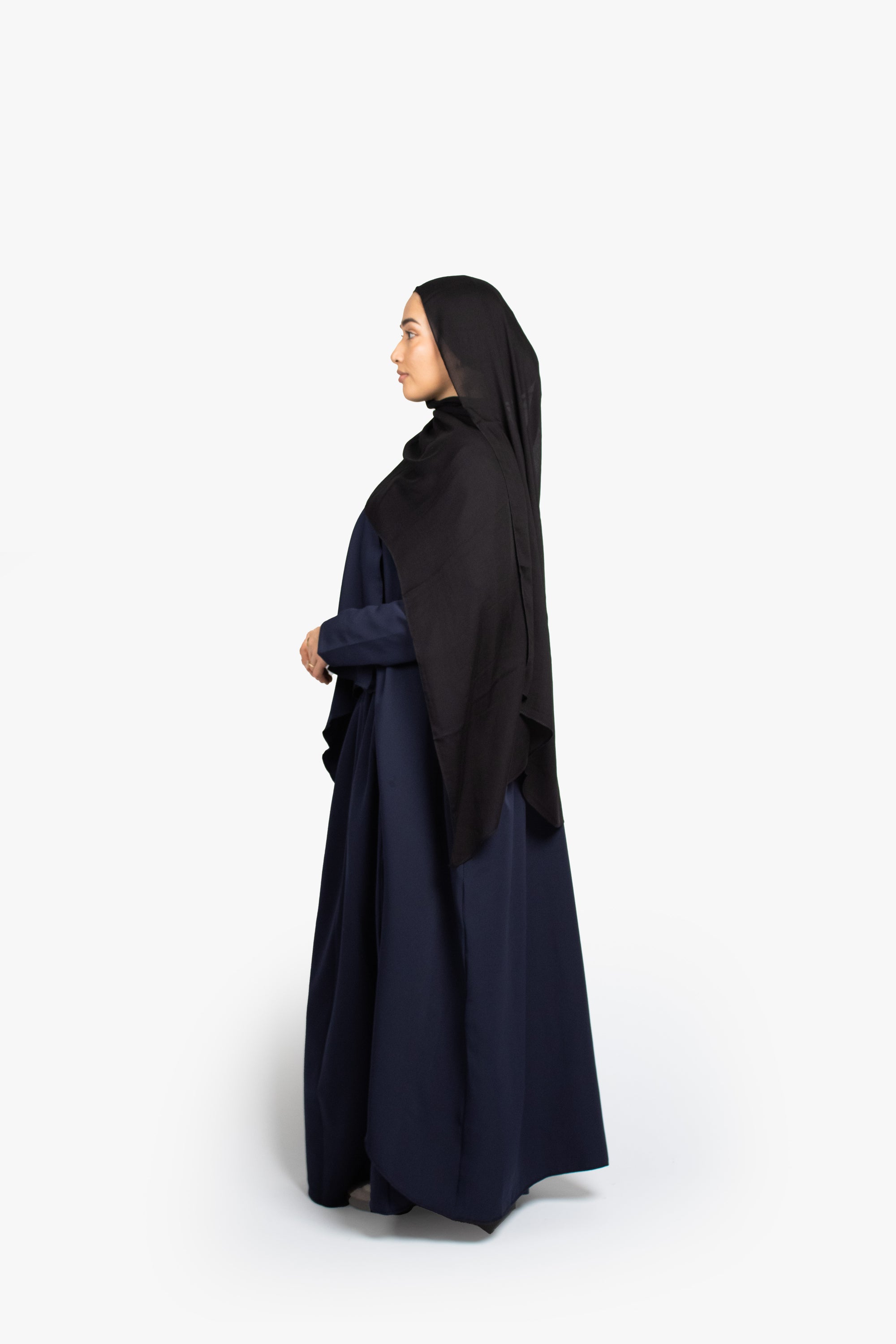 Navy Waterfall Two-Piece Abaya