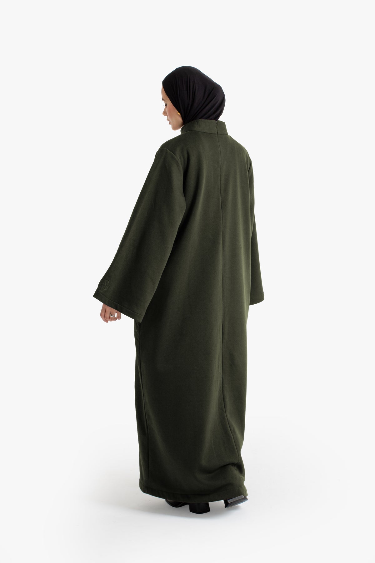 Olive Mock Neck Jumper Abaya