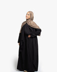 Black Waterfall Two-Piece Abaya