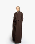 Mocha Waterfall Two-Piece Abaya
