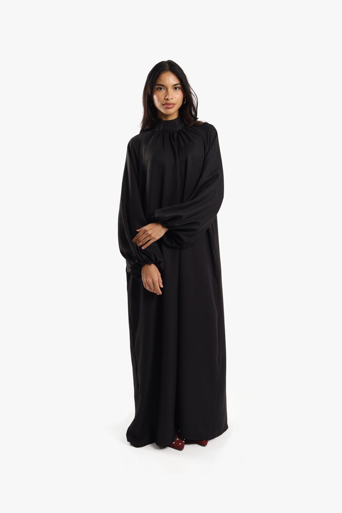 Black Bishop Sleeve Abaya