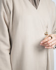 Cream Abaya Coat