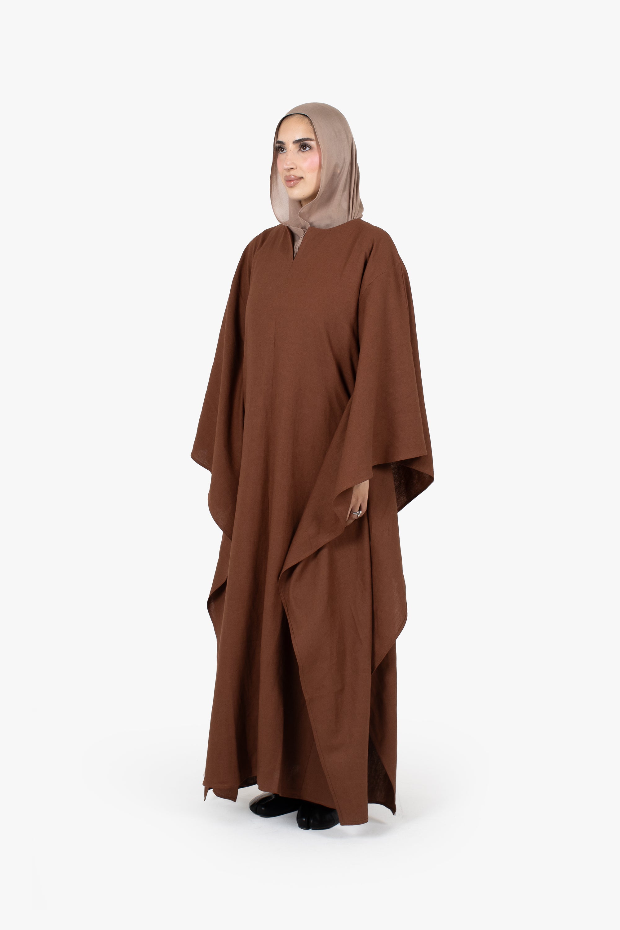 Hazelnut Linen Cotton Kaftan