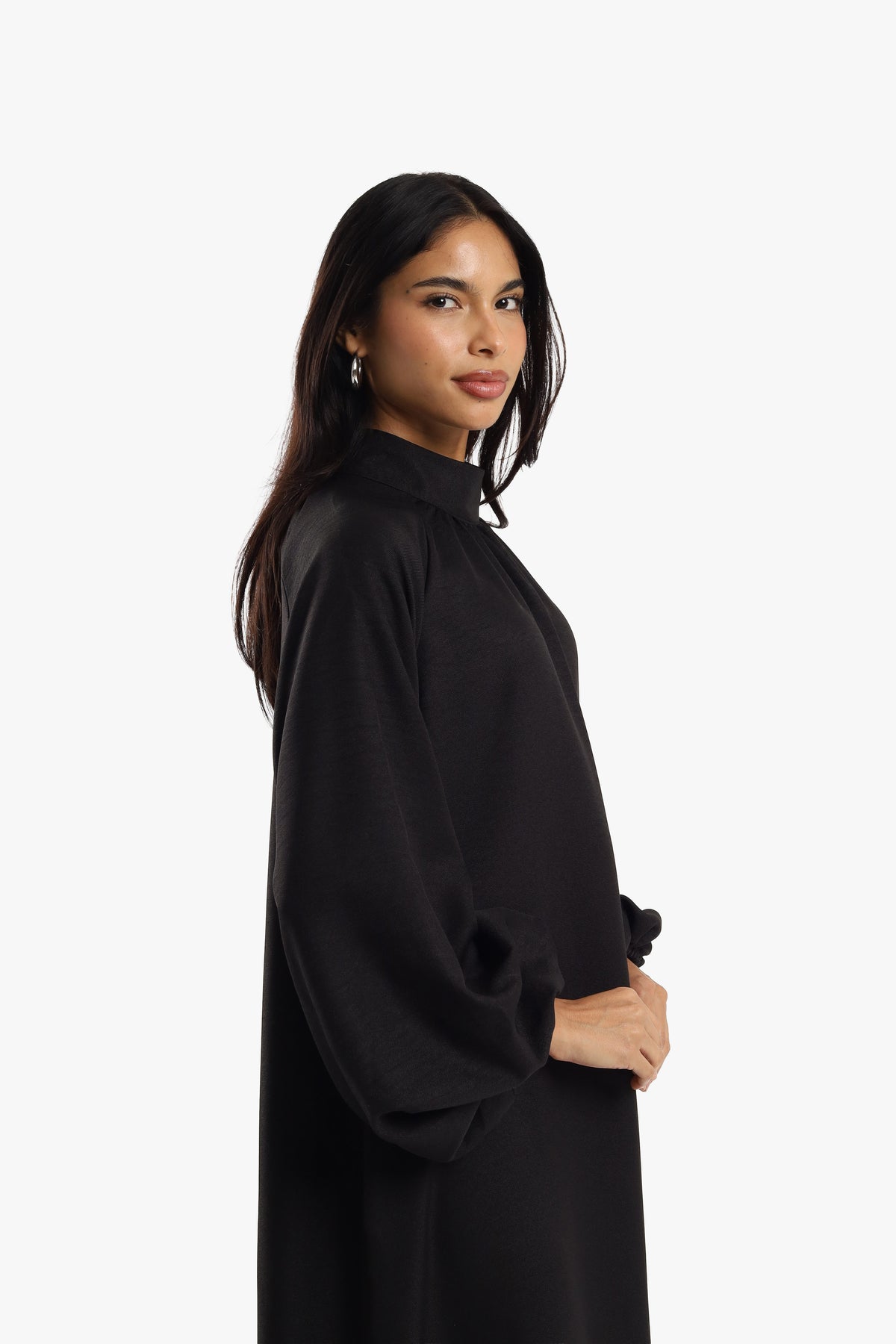 Black Bishop Sleeve Abaya