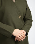 Khaki Abaya Coat