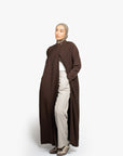 Mocha Collar Abaya