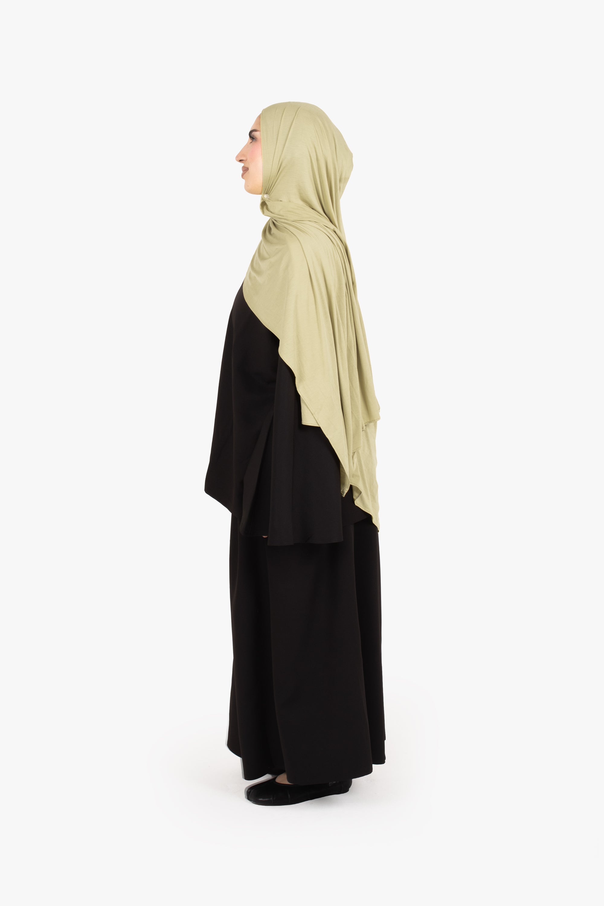 Black Powder Touch Crepe Elasticated Skirt