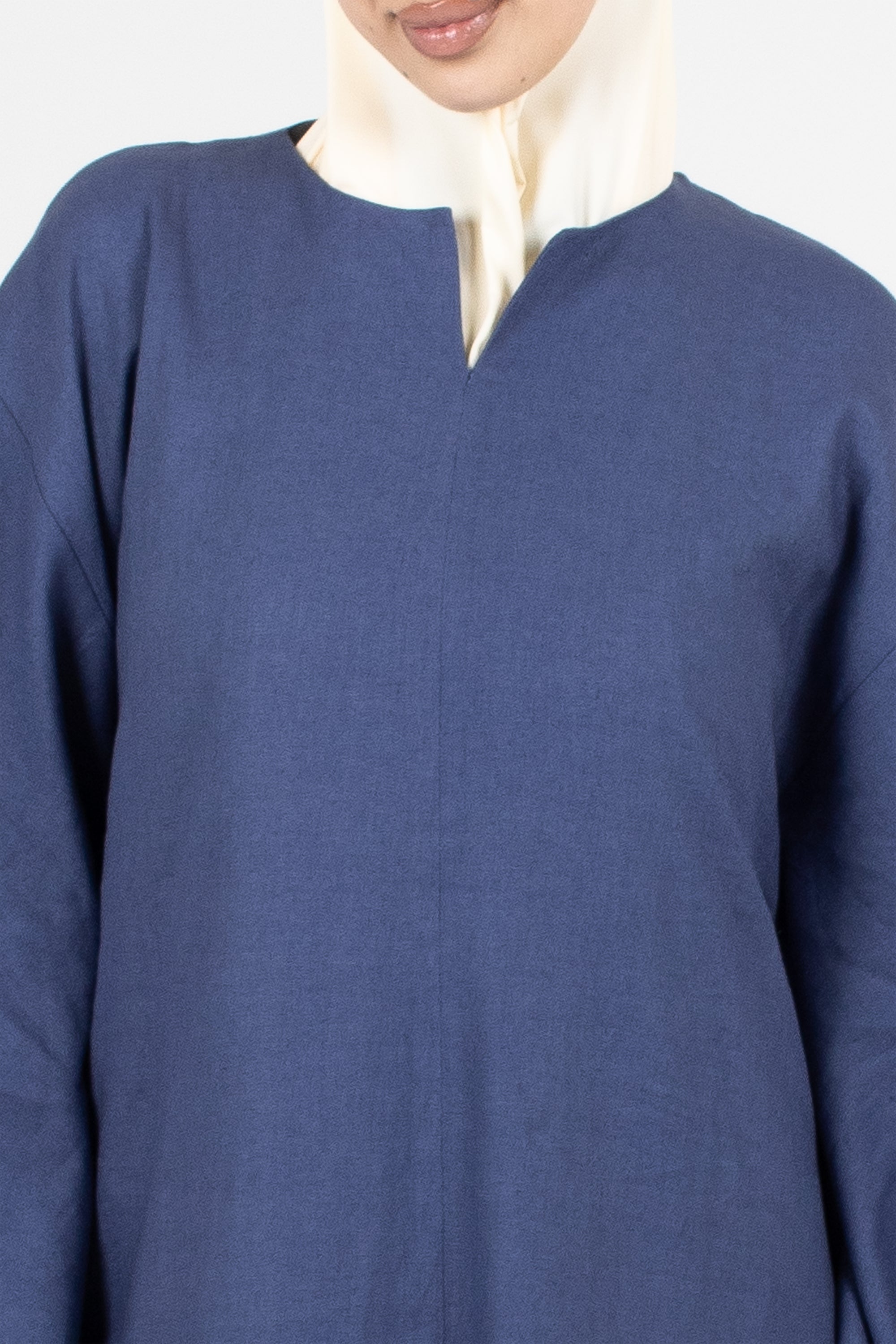 Pale Blue Linen Cotton Kaftan