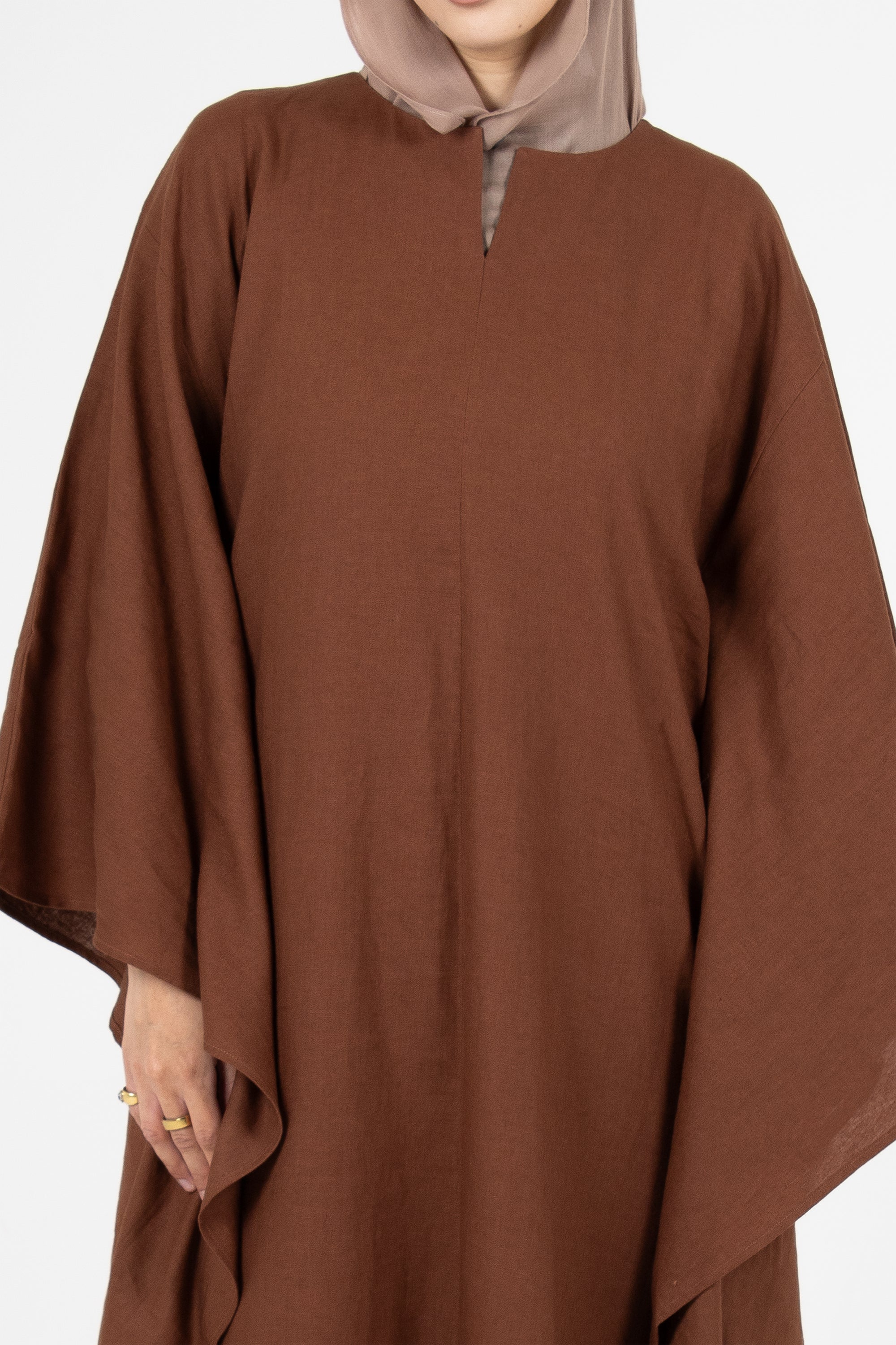 Hazelnut Linen Cotton Kaftan