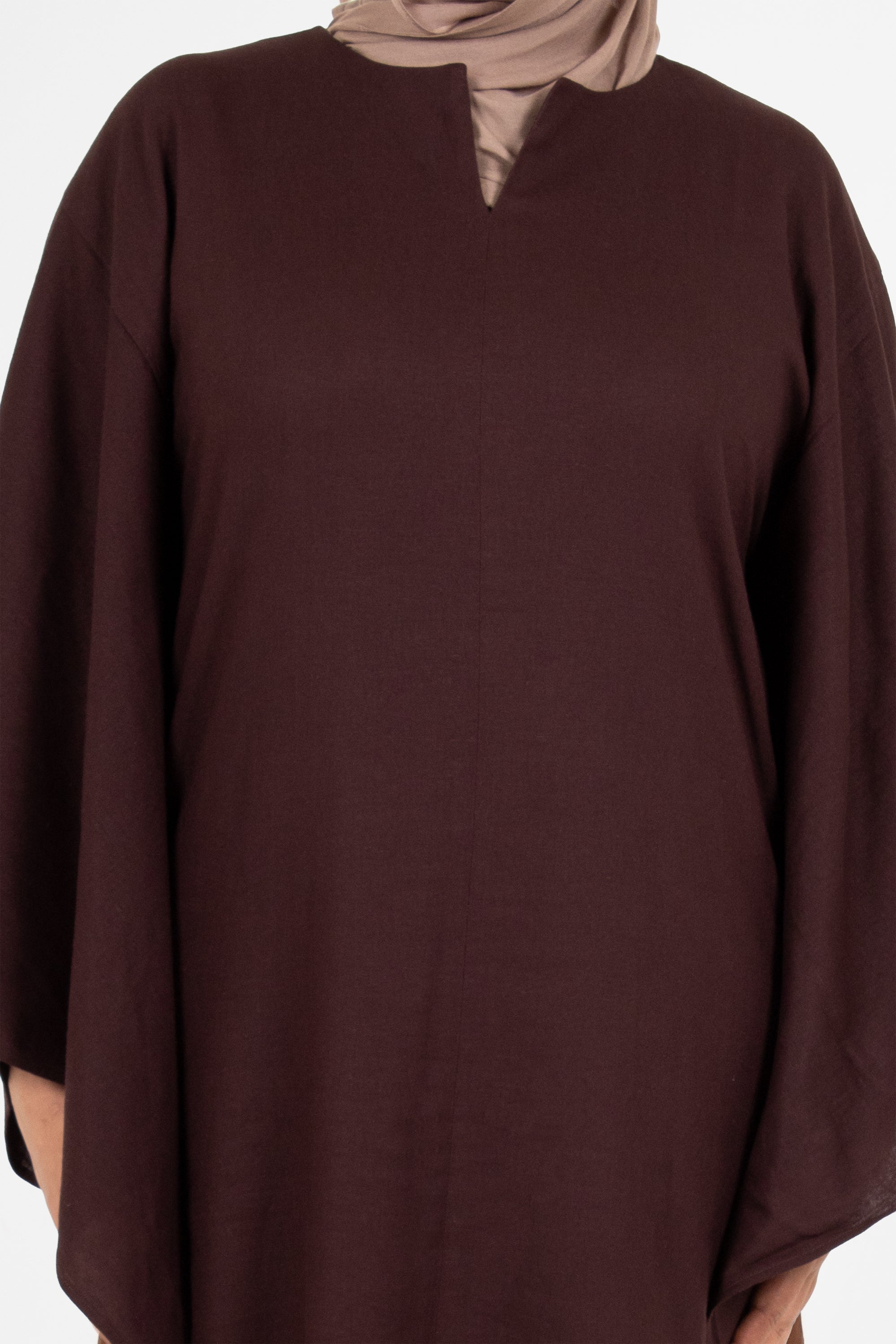 Mocha Brown Linen Cotton Kaftan