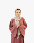 Rose Pink Umbrella Sleeve Abaya