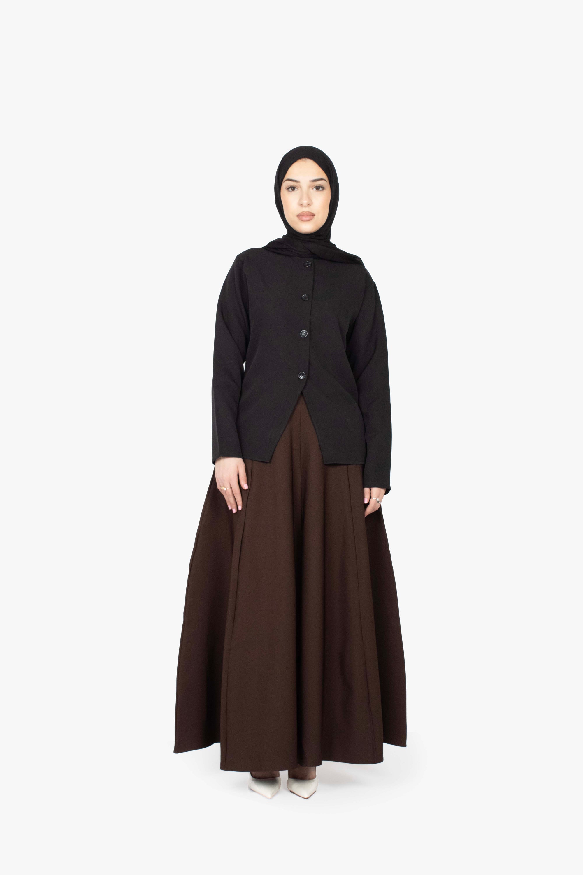 Black Round Neck Blazer