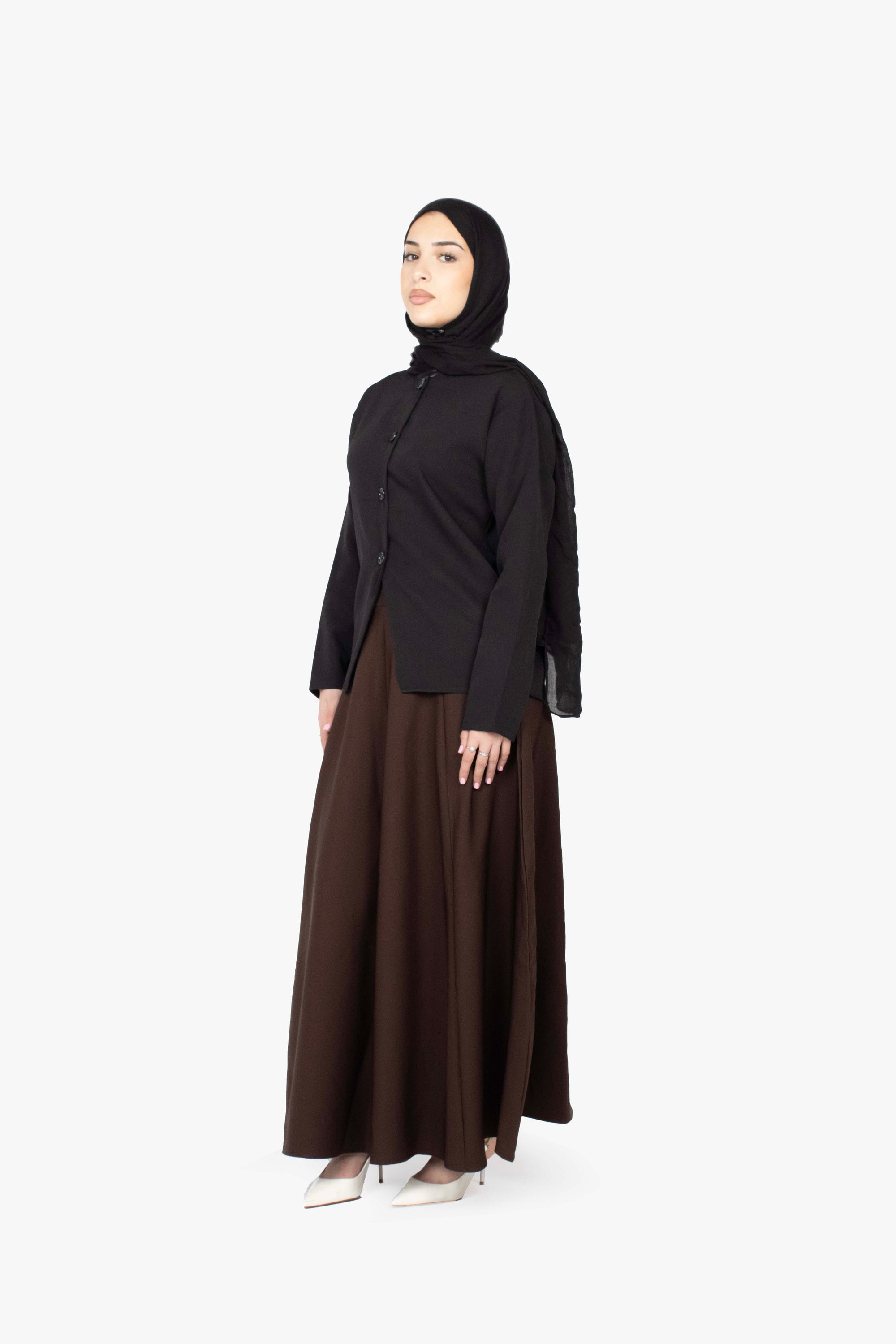 Black Round Neck Blazer