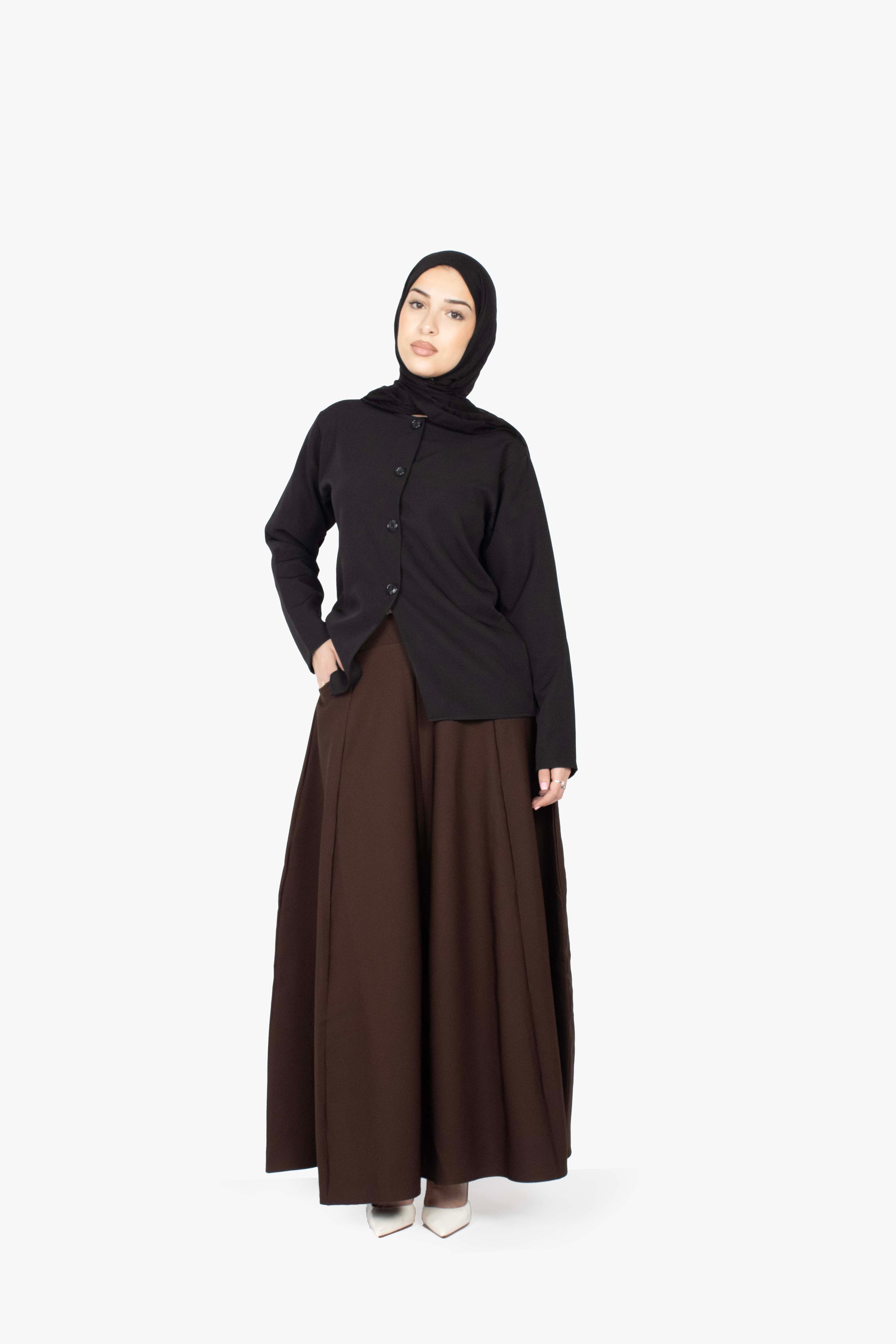 Black Round Neck Blazer