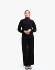Black High-Waisted Trousers