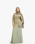 Khaki Mélange Wrap Top