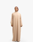 Nude Mock Neck Abaya