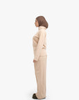 Nude High-Waisted Trousers