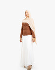 Hazelnut Mélange Wrap Top