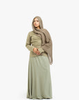 Khaki Mélange Wrap Top