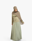Khaki Mélange Wrap Top