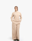 Nude High-Waisted Trousers