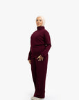 Burgundy Mock Neck Top
