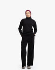 Black Mock Neck Top