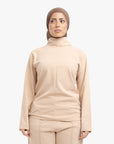 Nude Mock Neck Top