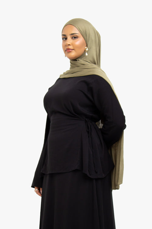 Black Two-Side Tie Top