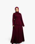 Burgundy Wrap Skirt