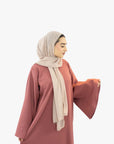 Rose Pink Umbrella Sleeve Abaya