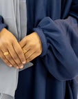 Navy Jersey Batwing Abaya