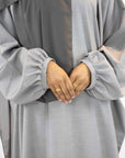Light Grey Jersey Batwing Abaya