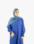 Ocean Blue Poet Sleeve Abaya