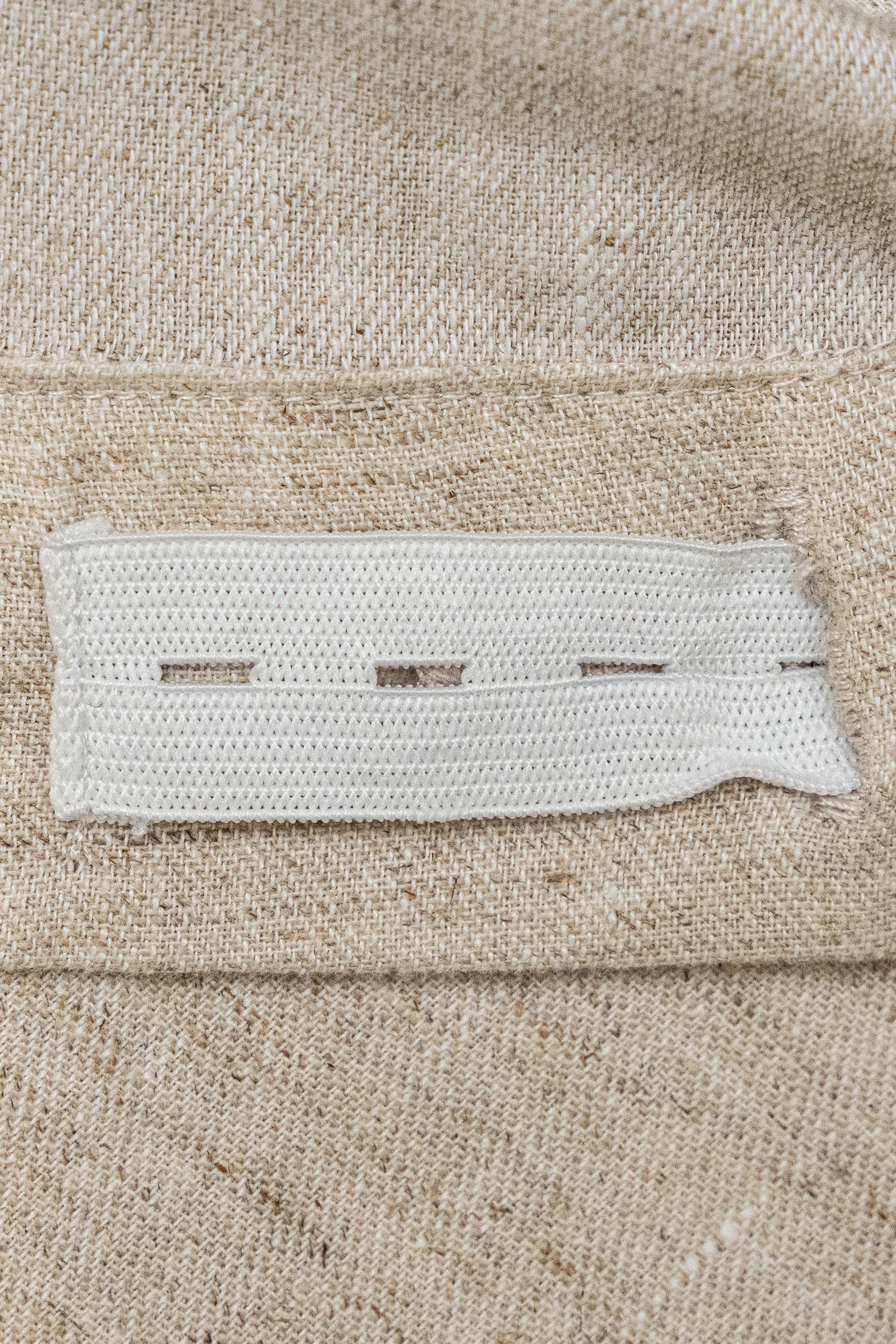 Beige Linen Cotton Long Skirt