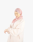 Baby Pink Open Cuff Sleeve Abaya