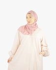 Baby Pink Open Cuff Sleeve Abaya