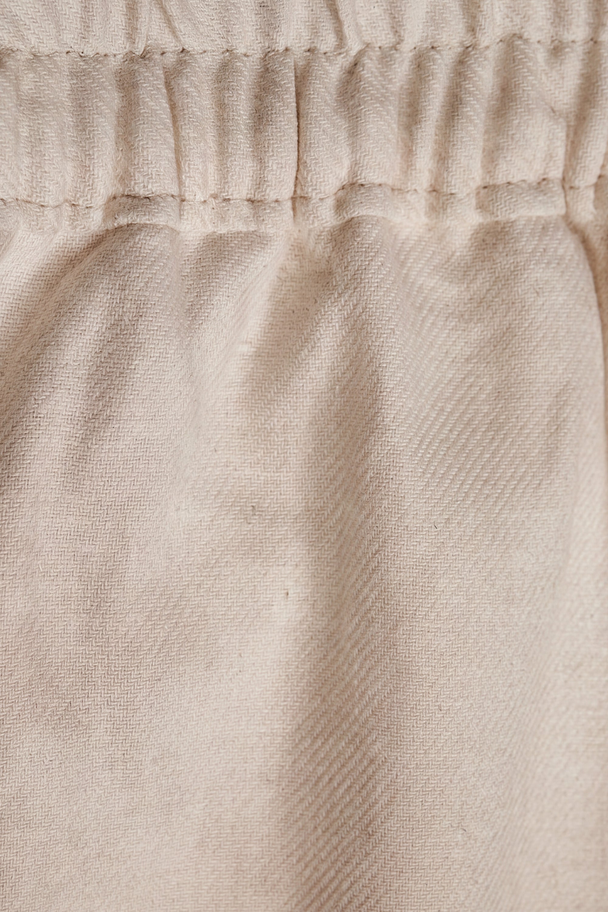 Stone Beige Cotton Wide Leg Trousers