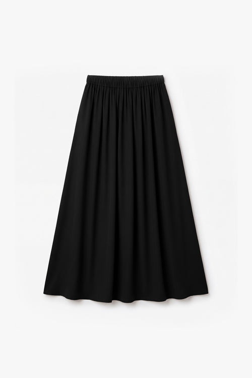 Black Powder Touch Crepe Elasticated Skirt