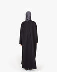 Black Pleat Abaya