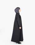 Black Pleat Abaya